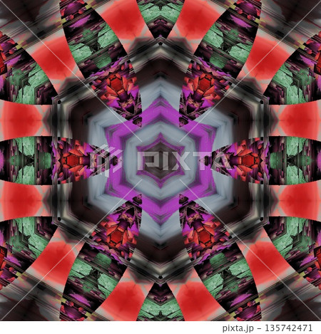 Pattern features mixed floral motifs in rich red, purple, pink, violet, and magenta tones, forming a vibrant and harmonious layered composition with elegant floral detail Pattern features mixed floral motifs in rich red, purple, pink, violet, and magenta tones, forming a vibrant and harmonious layered composition with elegant floral detail 135742471