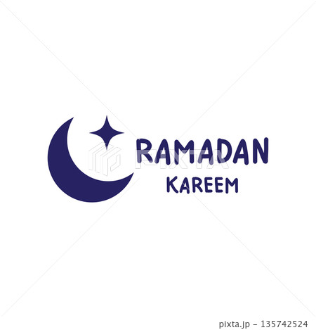 Text ramadan kareem moon and star Text ramadan kareem moon and star 135742524