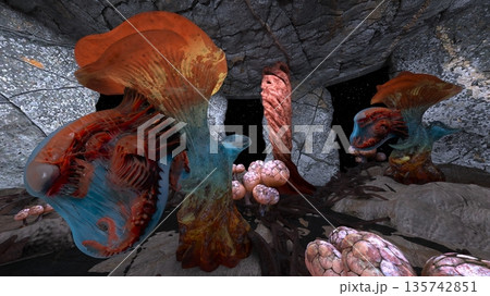 奇妙な植物が生えている洞窟 奇妙な植物が生えている洞窟 135742851