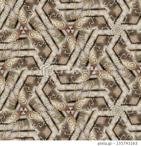 Mixed embroidery style design that combines traditional needlework from India, Pakistan, Turkey, Iran, and Africa, blending intricate stitches and cultural motifs into a unified textile design Mixed embroidery style design that combines traditional needlework from India, Pakistan, Turkey, Iran, and Africa, blending intricate stitches and cultural motifs into a unified textile design 135743163