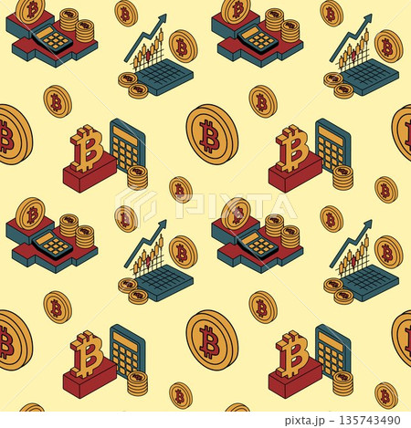 Bitcoin Finance and Cryptocurrency Pattern Design 135743490