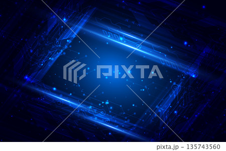 Technology futuristic circuit board abstract background. Hi-tech data concept. 135743560