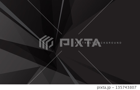 Abstract grey tone polygon geometric design modern luxury background vector 135743807