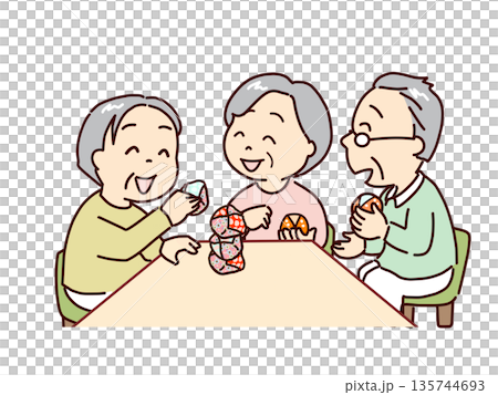 堆疊豆袋：老年人的肌肉訓練、大腦訓練和娛樂活動 135744693