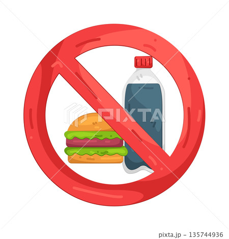 Illustration of No fast food 135744936