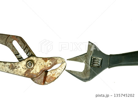 Two old adjustable wrench ready top work Two old adjustable wrench ready top work 135745202