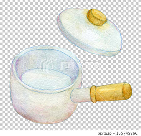 水彩イラスト　手描き　ミルクパン 135745266