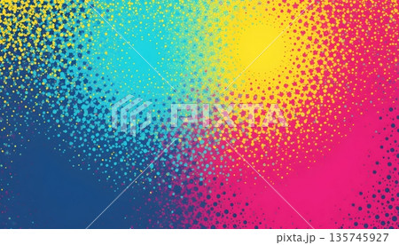 Colorful Dot Composition On Dark Modern Surface 135745927