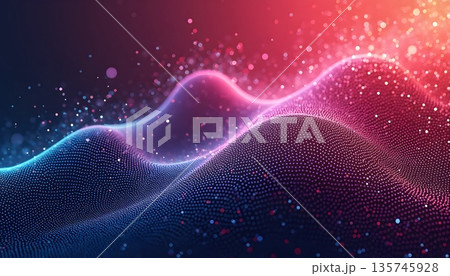 Abstract Digital Halftone Texture With Flowing Gradients 135745928