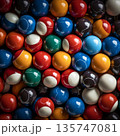 Vibrant Billiard Balls Pile A Colorful and Dynamic Background for Various Creative Projects 135747081