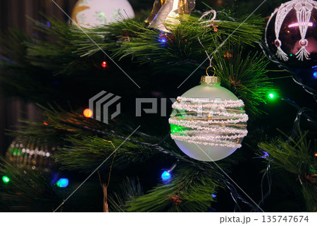 Christmas tree decoration winter event Christmas tree decoration winter event 135747674