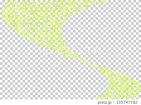 ハート柄の背景 黄緑系の単色 ハート 135747782