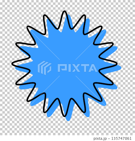 A simple speech bubble with misaligned lines and rounded, jagged shapes A simple speech bubble with misaligned lines and rounded, jagged shapes 135747861