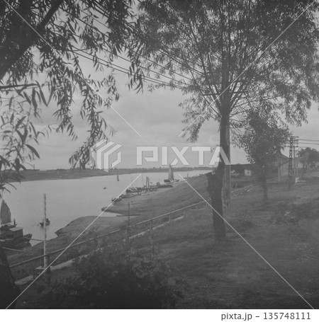 古写真　1940年　日中戦争中の中華民国　武漢三鎮の街並み 135748111