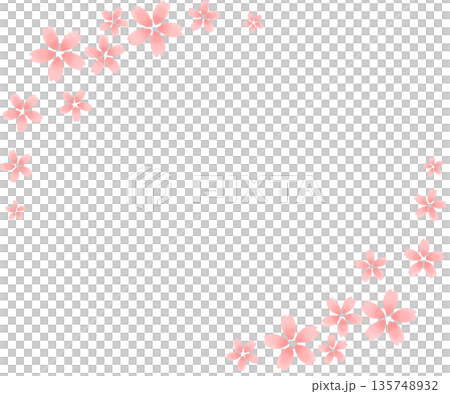 柔粉色花卉邊框 柔粉色花卉邊框 135748932