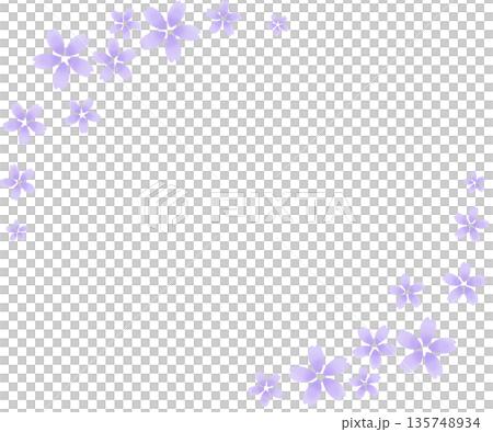 柔和紫色調的花卉相框 柔和紫色調的花卉相框 135748934