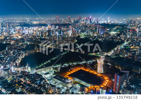 「東京都」東京都心の都市夜景眺望 135749218