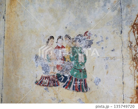 奈良県 高松塚壁画館 東壁 女子群像(模写) 奈良県 高松塚壁画館 東壁 女子群像(模写) 135749720