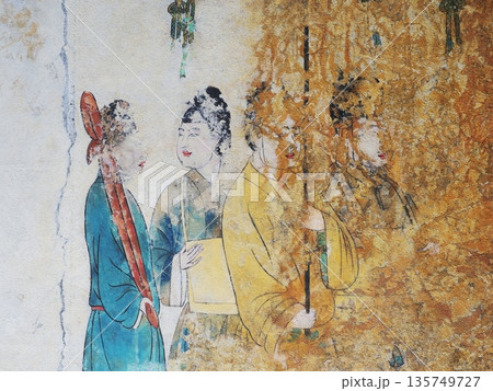奈良県 高松塚壁画館 東壁 男子群像(模写) 奈良県 高松塚壁画館 東壁 男子群像(模写) 135749727