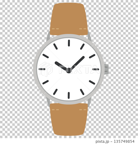 シンプルな腕時計のイラスト 135749854