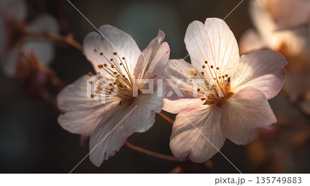 アップの桜の花　generative ai 135749883