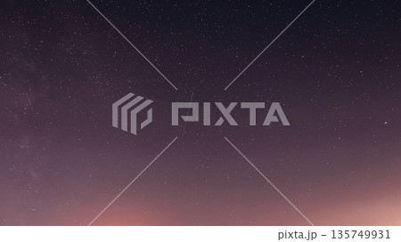 Night sky stars with shooting star and pink gradient Night sky stars with shooting star and pink gradient 135749931