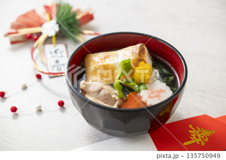 関東風雑煮 関東風雑煮 135750949