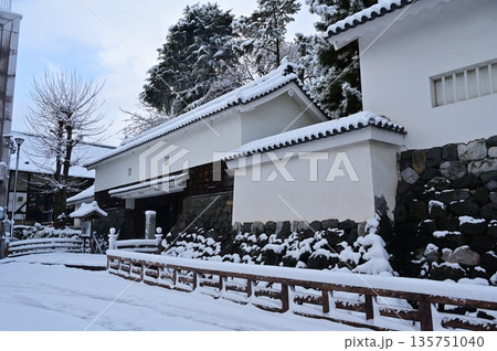 白雪に染まる大垣城の東門 白雪に染まる大垣城の東門 135751040