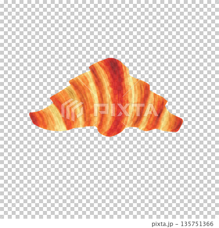 パン＿シンプルでかわいいクロワッサン 135751366