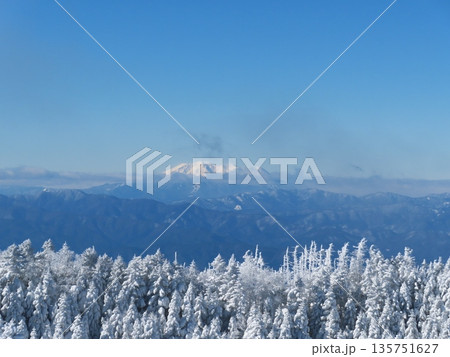 厳冬期の八ヶ岳(北横岳から見える御嶽山) 厳冬期の八ヶ岳(北横岳から見える御嶽山) 135751627