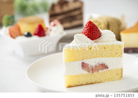 いろいろなショートケーキ 135751855