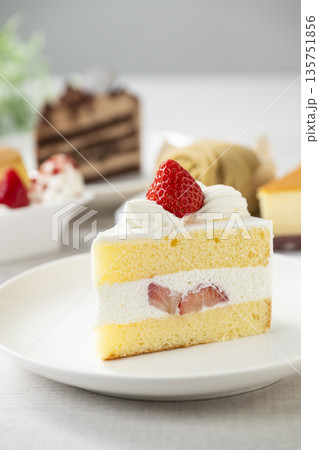 いろいろなショートケーキ 135751856