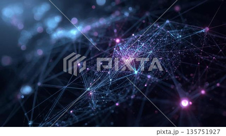 抽象的な青い光の背景 135751927