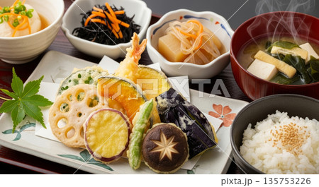 おいしい天ぷら盛合せ料理 おいしい天ぷら盛合せ料理 135753226