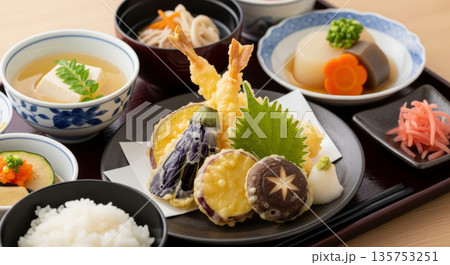 おいしい天ぷら盛合せ料理 135753251