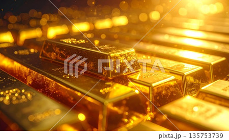 金をイメージした投資・資産運用向けビジュアル素材 135753739