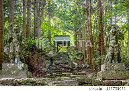 両子寺仁王像と新緑 135755081