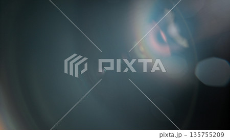 Real Lens Flare Reflections for Overlay or Transition Isolated on Black Background 135755209