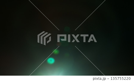 Real Lens Flare Reflections for Overlay or Transition Isolated on Black Background 135755220