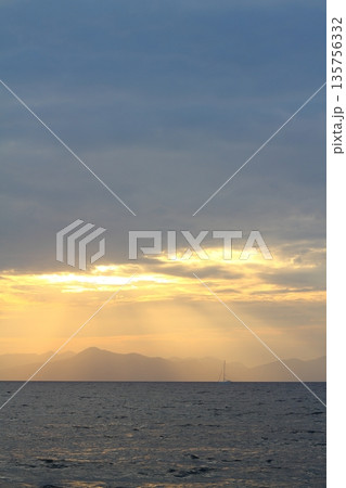 Seaside town of Turgutreis and spectacular sunsets Seaside town of Turgutreis and spectacular sunsets 135756332