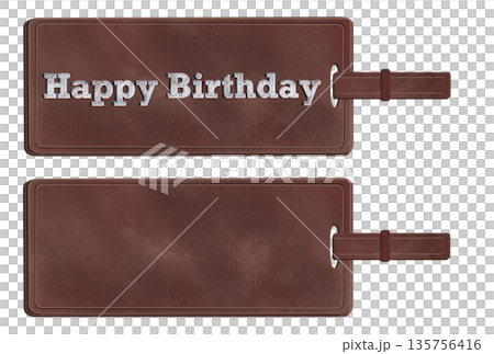 Leather-like card material for birthdays 135756416