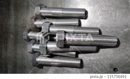 Metric threaded bolts set. Mechanical engineering. Finished products. Metric threaded bolts set. Mechanical engineering. Finished products. 135756891