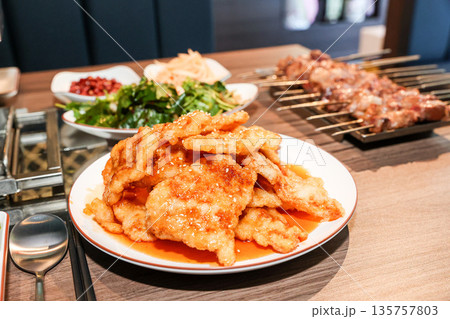 Chinese food. Guo Bao Rou (sweet and sour pork) Chinese food. Guo Bao Rou (sweet and sour pork) 135757803