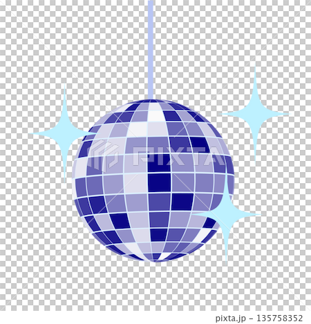 ミラーボールのイラスト ミラーボールのイラスト 135758352