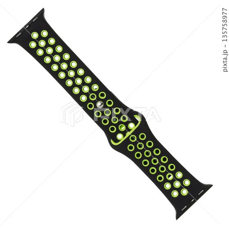 silicone strap for smart watches, on a white background in isolation, collage silicone strap for smart watches, on a white background in isolation, collage 135758977