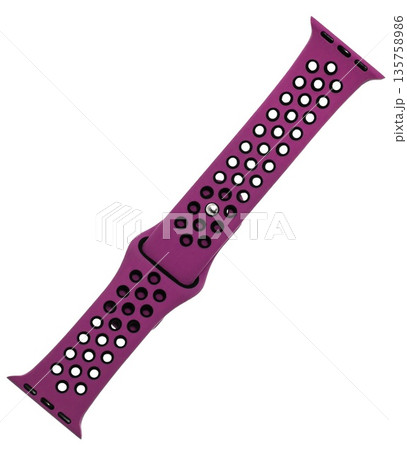 silicone strap for smart watches, on a white background in isolation, collage 135758986