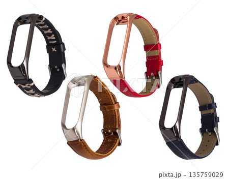 strap for smart watch, isolated on white background, collage strap for smart watch, isolated on white background, collage 135759029
