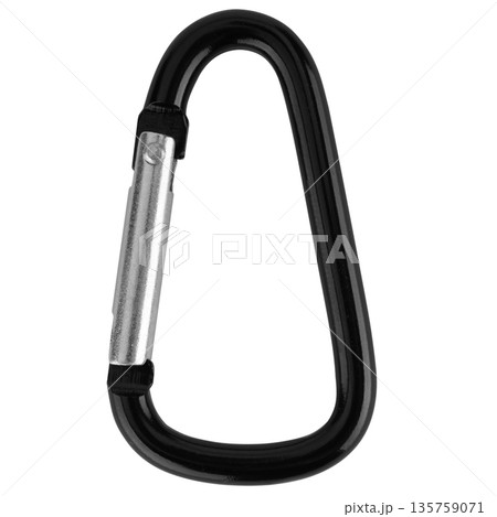 carabiner for keys, keychains, on a white background carabiner for keys, keychains, on a white background 135759071