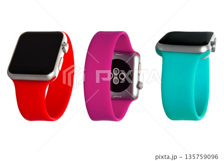 smart watch, digital device, isolated on white background smart watch, digital device, isolated on white background 135759096