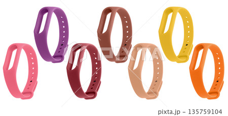 Strap for a fitness bracelet, silicone straps of different colors 135759104